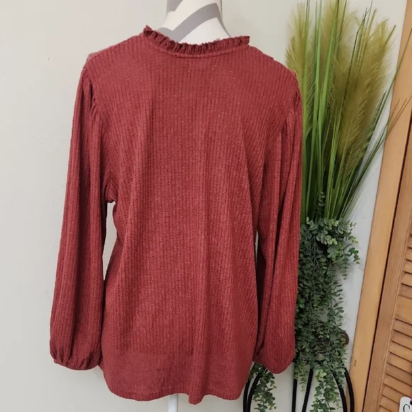 Maurices Lace Accent Lightweight Sweater Blouse - Picture 4 of 10